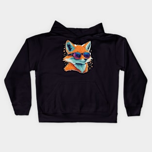 Fox in sunglasses Kids Hoodie